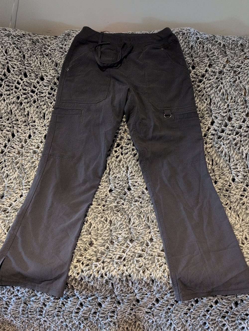 528 - Dickies Black Drawstring Utility Pants | Relaxed Workwear Cargo Pants